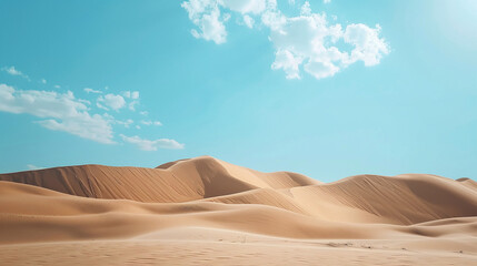 Desert against blue sky