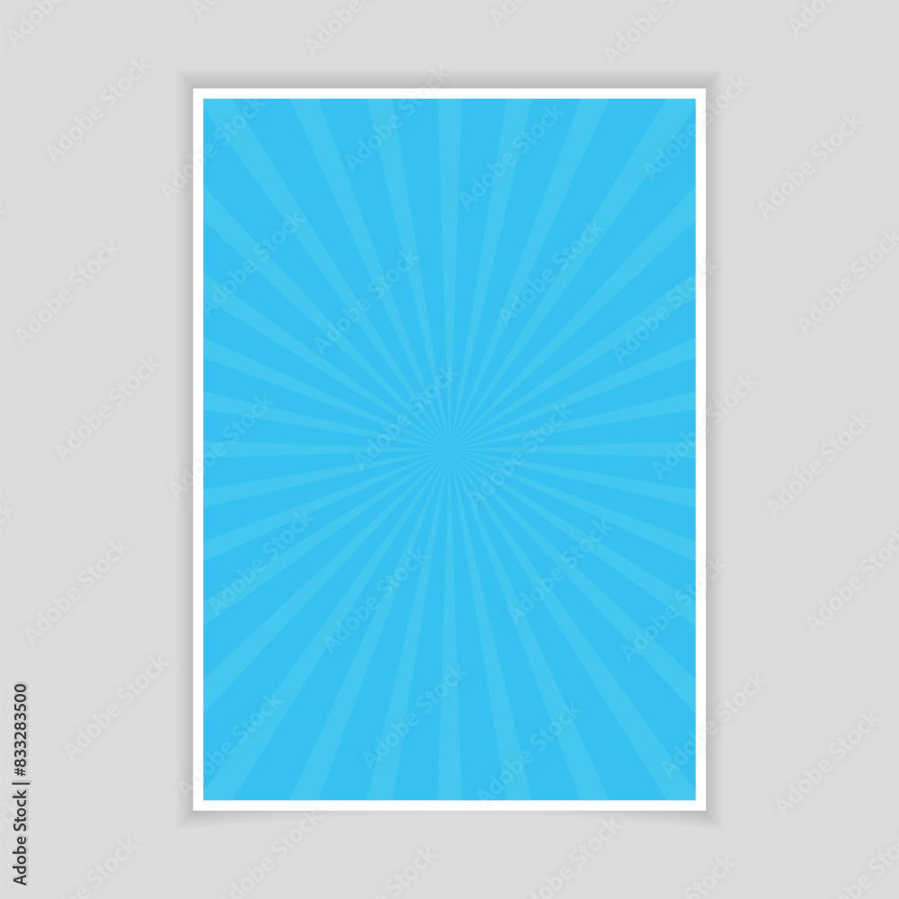 Aufkleber abstract sunburst brochure design template. comic background with retro rays. sun rays with sunburst