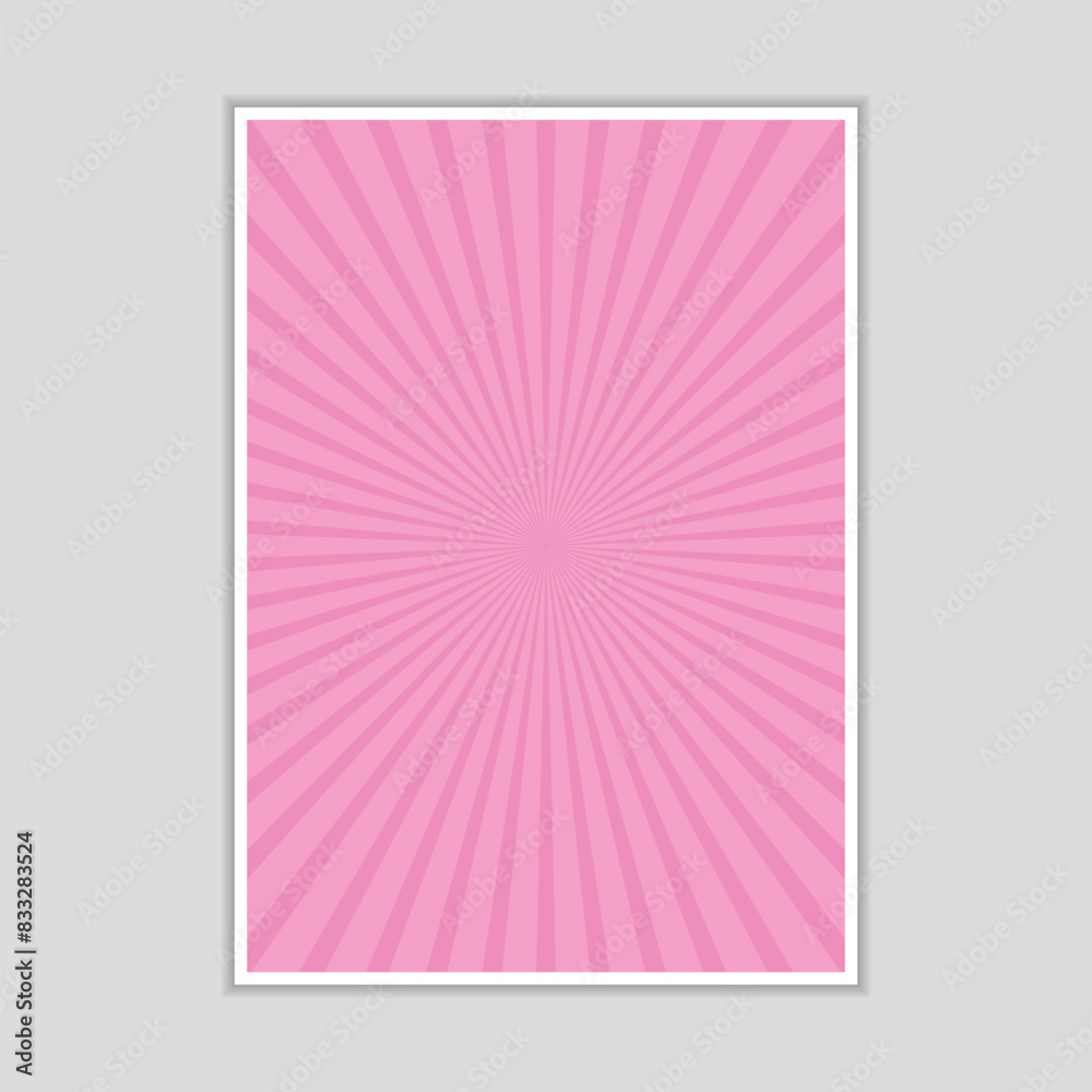 Aufkleber comic background with retro rays. sun rays with sunburst background. abstract sunburst brochure desi