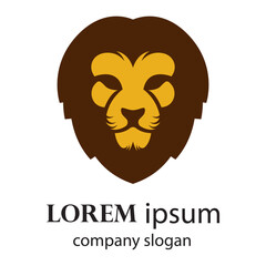 Elegant and dignified lion head logo design