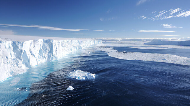 Bird's eye view of the ice-covered lands - Powered by Adobe