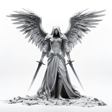 angel of death illustration. made with generative Ai
