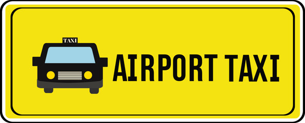 airport taxi sign vector