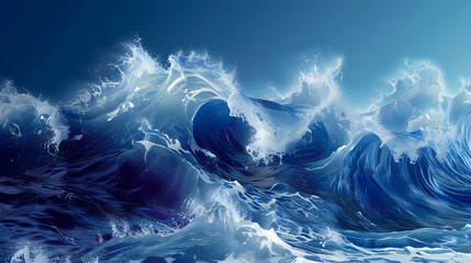 abstract background of waves realistic