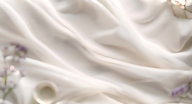 White fabric background with geometric layers minimalist ceramics and paper shot with Nikon. Concept Minimalist Photography, Geometric Design, Nikon Camera, White Background, Ceramics and Paper
