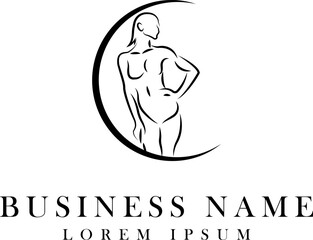 Web healthy strong message logo template, fitness gymnastics logo element