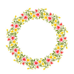 Hand drawn watercolor illustration. Botanical wreath branches and leaves. PNG