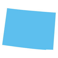 USA state colorado maps blue vector outline boundary silhouette illustration, American state map