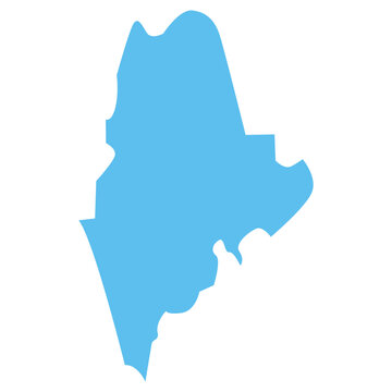 recommend clip art: MAINE USA state maps blue vector outline boundary silhouette illustration, American state map