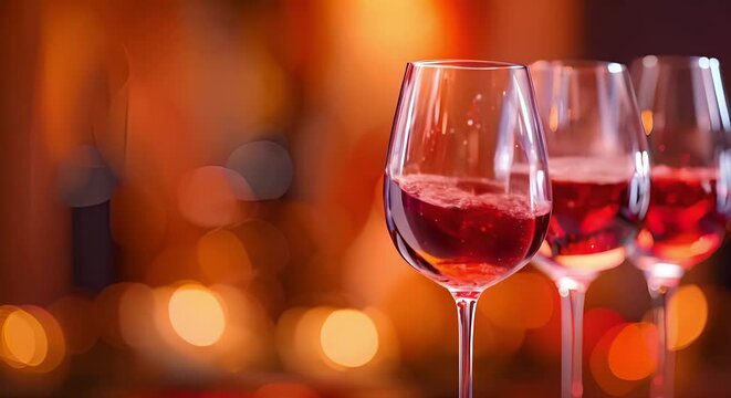 Blurred background of a wine bottle pouring red wine into a glass. Concept Photography, Wine, Pouring, Red wine, Blurred background