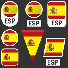 Spain flag set
