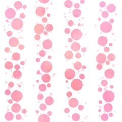 ピンクの水玉のパターン素材