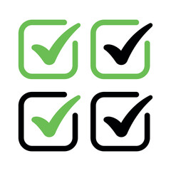 Check Mark Boxes Set