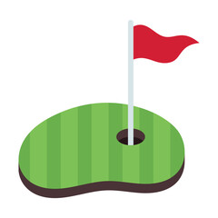 Golf Hole Flat Colours