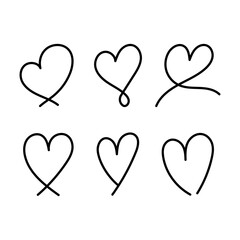 Hand Drawn Loop Hearts