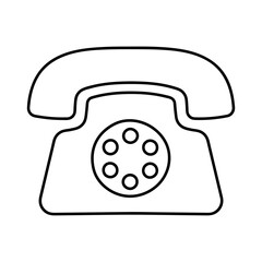 Landline Phone Hand Drawn