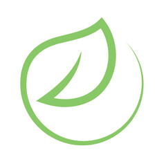 Leaf Logo Sharp Circle