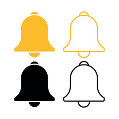 Notification Bell Black And Yellow Set