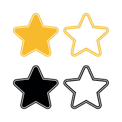 Outlined Star Set