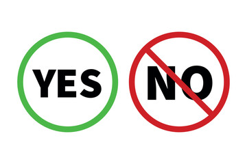 Yes And No Circle Signs