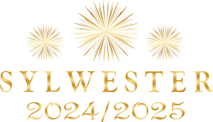 sylwester 2024-2025 - złote fajerwerki, złoty styl © Paweł Żmich