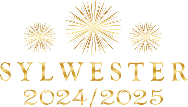 sylwester 2024-2025 - złote fajerwerki, złoty styl