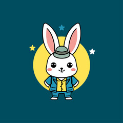 Logo ludique avec un personnage animal