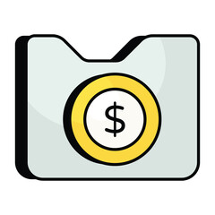 Business and finance outline colour icons