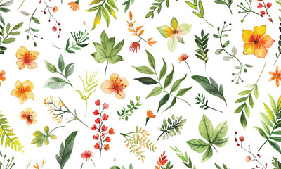 seamless floral background pattern with flowers vector 