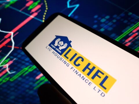 Konskie, Poland - May 29, 2024: LIC Housing Finance company logo displayed on mobile phone