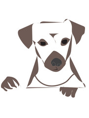 dog line art vector illustration 