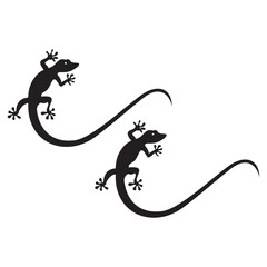 Lizard set logo vector template illustration