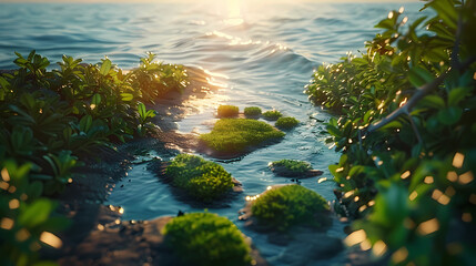 reducing carbon emissions: Environmental Design of Carbon Footprint Reduction.Green energy, Air pollution, Pollution - High Resolution Image