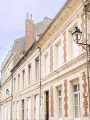 Street view of old village Cambrai in France