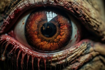Highly detailed close-up of a dragon eye model showcasing intricate textures and vivid colors