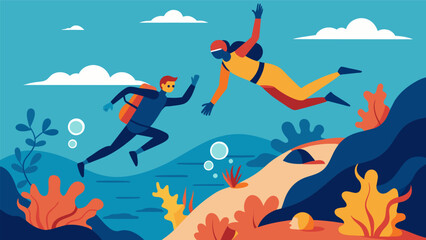 As they ascend to the surface the divers carry with them a deep sense of fulfillment and purpose grateful for the opportunity to help restore and. Vector illustration