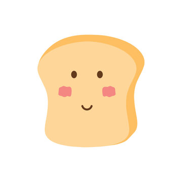 recommend clip art: Kawaii toast bread cute cartoon vector illustration