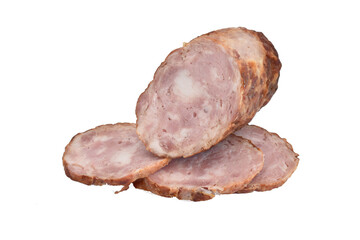 Close-up of sausage, which is made from turkey meat, ready to eat.