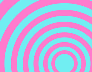 イラスト素材：ラウンドデザイン　レトロポップな背景素材　ピンク・水色