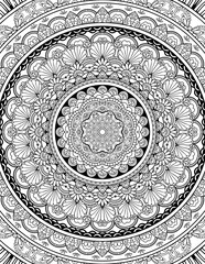 Full Page Mandala Letter Size for Coloring Pages Mandala, Adult, Kids, Lined Pages inspired by Islam Arabic Pakistan Indian. For Publishing Use ADULT Mandala Relaxing Coloring Pages Print