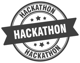 hackathon stamp. hackathon label on transparent background. round sign