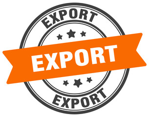 export stamp. export label on transparent background. round sign