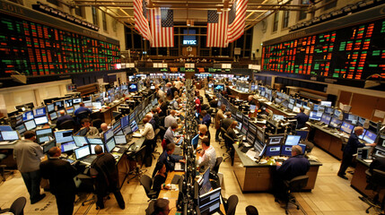 Obraz premium Stock markets around the world are likely to experience increased volatility.