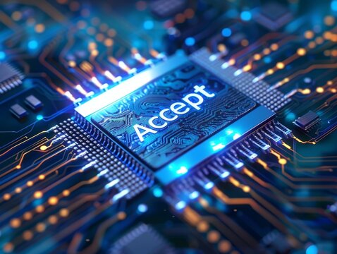 Accept. Accept button on a digital screen. Accept or decline. Confirmation.