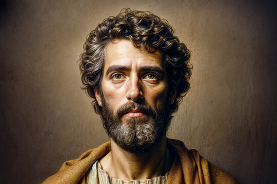 St Simon Peter Fisherman: Biblical Portrait of New Testament Character from the Christian Bible