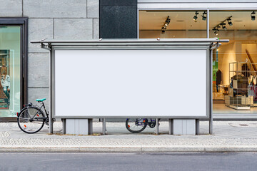 Big Wide Street Billboard Outdoor Poster Mockup