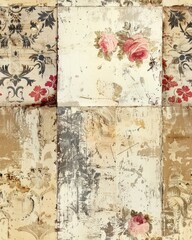 Rice Paper Tissue Collage, Delicate Mixed Media Napkin Patterns