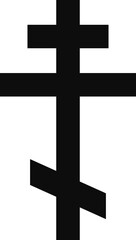 Christian Orthodox cross symbol icon isolated 