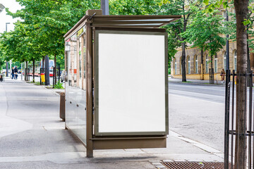 Poster Wall Mockup Template Street Outdoor Glued Advertisement © Print