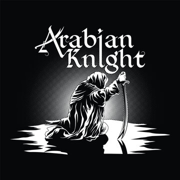 Arabian knight illustration vector